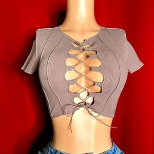 New Bust Out Crop Top-Light Purple (S, M, L)